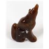 Image 6 : Zuni Root Beer Onyx Wolf Fetish by Fred Bowannie