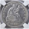 Image 2 : 1853 A&R SEATED LIBERTY QUARTER  NGC AU DETAILS