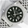 Image 1 : Rolex Mens Stainless Steel Black Baguette Diamond 36MM Datejust Wristwatch