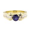 Image 2 : 1.89 ctw Blue Sapphire And Diamond Ring - 14KT Yellow Gold