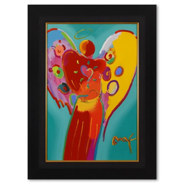 Red Angel with Heart by Peter Max