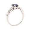 Image 4 : 1.61 ctw Blue Sapphire And Diamond Ring - 14KT White Gold