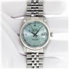 Image 3 : Rolex Mens Stainless Steel Ice Blue Diamond Oyster Perpetual 36MM Datejust Wrist