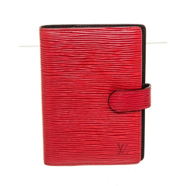 Louis Vuitton Red Epi Leather Agenda PM Wallet