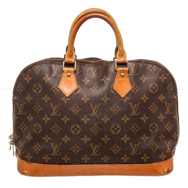 Louis Vuitton Brown Alma MM Satchel Bag