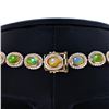 Image 3 : 24.97 ctw Opal and 6.00 ctw Diamond 14K Yellow Gold Necklace
