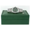 Image 4 : Rolex Mens Stainless Steel Green Vignette Diamond Oyster Perpetual Datejust Wris
