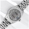 Image 2 : Rolex Ladies Stainless Steel Slate Grey Diamond 26MM Datejust Wristwatch With Ro