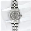 Image 4 : Rolex Ladies Stainless Steel Slate Grey Diamond 26MM Datejust Wristwatch With Ro