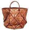 Image 1 : Bottega Veneta Brown Leather Origami Shopper Tote Bag