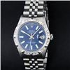 Image 1 : Rolex Stainless Steel 36MM Blue Index Diamond Oyster Perpetual Datejust Wristwat