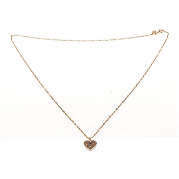 Louis Vuitton Gold Studded Heart Necklace