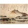 Hokusai - Mountain Landscape with a Bridge