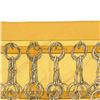 Image 2 : Hermes Yellow Mors et Filets Mini Silk Scarf