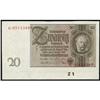 Image 1 : 1929 20 Reichsmark Republic Treasury Note