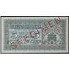 Image 1 : 1942 5 Gulden De Javasche Bank Specimen Unc