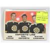 Image 1 : 1970'S BOSTON BRUINS ESPOSITO LINE CARD
