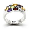 Image 1 : JS52-67 SILVER MULTI COLOUR GEM STONE(3.35CT) RING