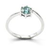 Image 1 : JS52-61 SILVER MOISSANITE (ROUND 6 MM)(0.7CT) RING