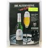 Image 1 : FRAMED ORIGINAL GERMAN BEER ADVERTIZING HARKE