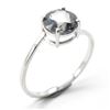 Image 2 : JS52-62 SILVER MOISSANITE (ROUND 7 MM) RING SZ 7