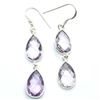 Image 2 : TN2-148 SILVER AMETHYST(12.6CT) EARRINGS