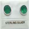 Image 1 : TN2-207 SILVER GREEN ONYX(1.91CT) EARRINGS