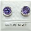 Image 1 : TN2-206 SILVER AMETHYST(1.9CT) EARRINGS