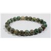 Image 1 : #379-NATURAL AFRICAN TOUQOUISE BEAD BRACELET 7.5"