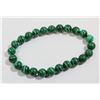 Image 1 : #344-NATURAL MALACHITE BEAD BRACELET 7.5"