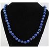 Image 1 : #278-NATURAL BLUE LAPIS LAZULI BEAD NECKLACE 20"