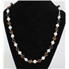 Image 1 : #13-NATURAL TIGER EYE/FRESH WATER PEARL NECKLACE