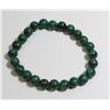 Image 1 : #343-NATURAL MALACHITE BEAD BRACELET 7.5"