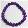 Image 1 : #285-NATURAL PURPLE SUGILITE BEAD BRACELET 7.5"