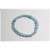 Image 1 : #347-NATURAL LARIMAR WATER PATTERN BEAD BRACELET