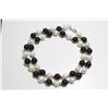 Image 1 : #289-BLACK AGATE & FRESH WATER PEARL NECKLACE 18"