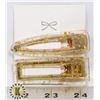 NEW 2PC GOLD TONE HAIR CLIPS