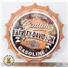 NEW 8" METAL BOTTLE CAP SHAPE HARLEY DAVIDSON ART