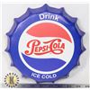 Image 1 : NEW 8" METAL BOTTLE CAP SHAPE PEPSI ART