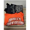 HARLEY DAVIDSON CLOTHING LOT: INCLUDES 1 SWEATER