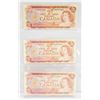 CANADIAN 3 X 1974 PAPER $2 BANK NOTES CANADA