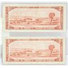 Image 2 : 2 1954 CANADIAN 2 DOLLAR BILLS