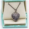 Image 2 : STERLING SILVER NECKLACE WITH HEART PENDANT