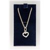 Image 2 : .925 SILVER 18 INCH NECKLACE WITH .925 HEART