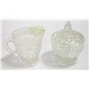 Image 1 : PAIR OF PINWHEEL CRYSTAL PITCHER & SUGAR BOWL