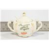Image 2 : TINY SUGAR BOWL BONE CHINA "SWEETER THAN SUGAR"