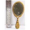 Image 2 : TWO SIDED VINTAGE HAND MIRROR GOLD COLOR