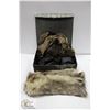 Image 1 : LEATHER LONG SKIRT, FUR VEST AND FUR COLLAR IN BOX