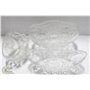 Image 1 : LOT OF CRYSTAL: FOOTED BOWL, DISH AND BASKET