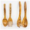 Image 1 : 2 SETS OF WOODEN SALAD FORKS AND SPOONS